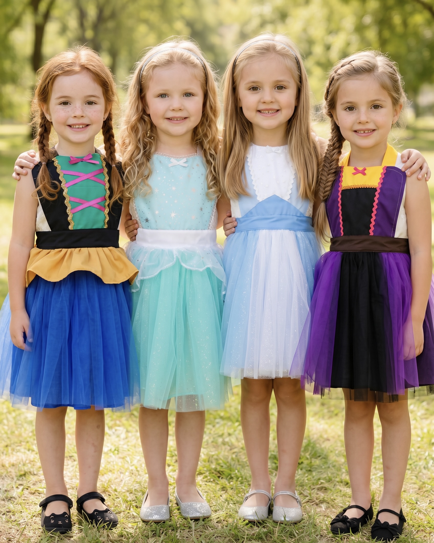 Delantales de princesa Frozen — Anna y Elsa