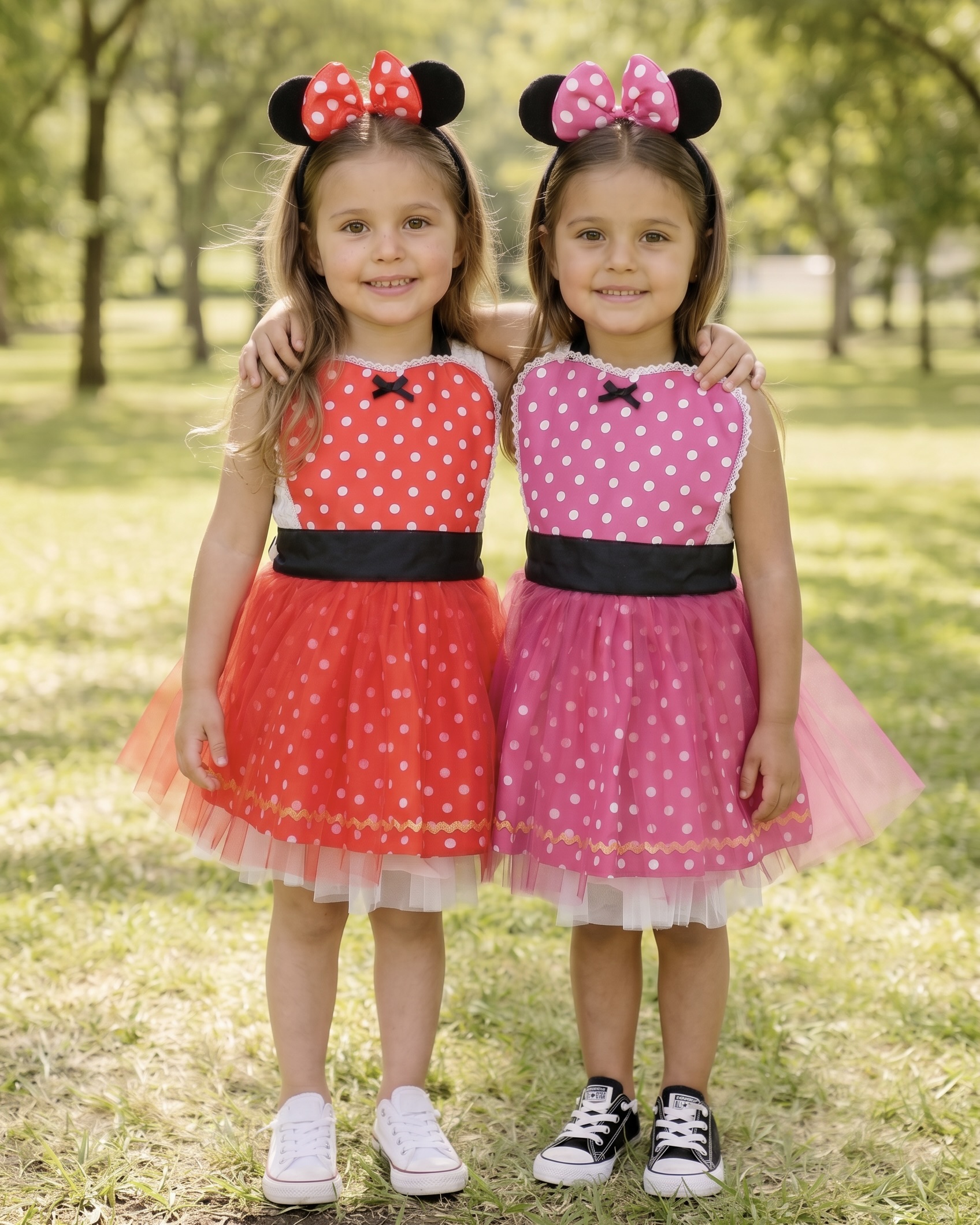 Niñas con delantales de princesas