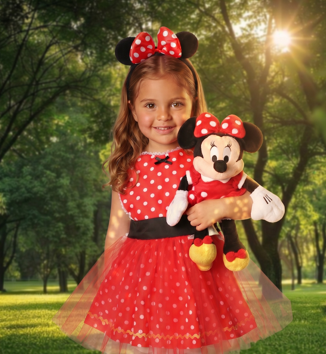 Niña con delantal Minnie — Algodón D' Azúcar